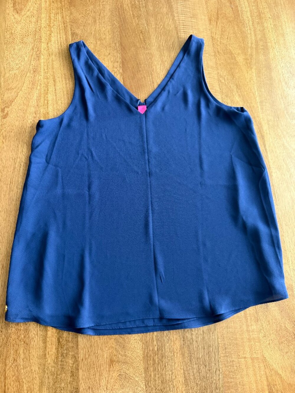 Lilly Pulitzer Florin Reversible V-Neck Tank Top True Navy Blue | Size M